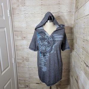Quilted giraffe hoodie shirt